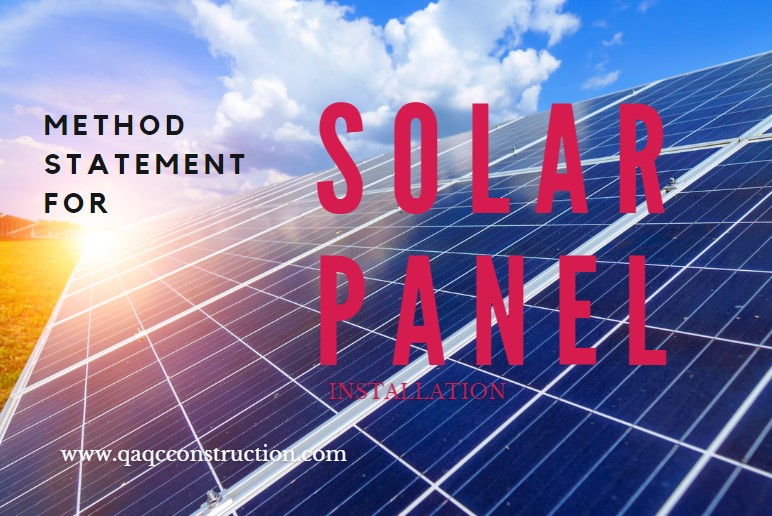 Method Statement For Solar Panel Installation